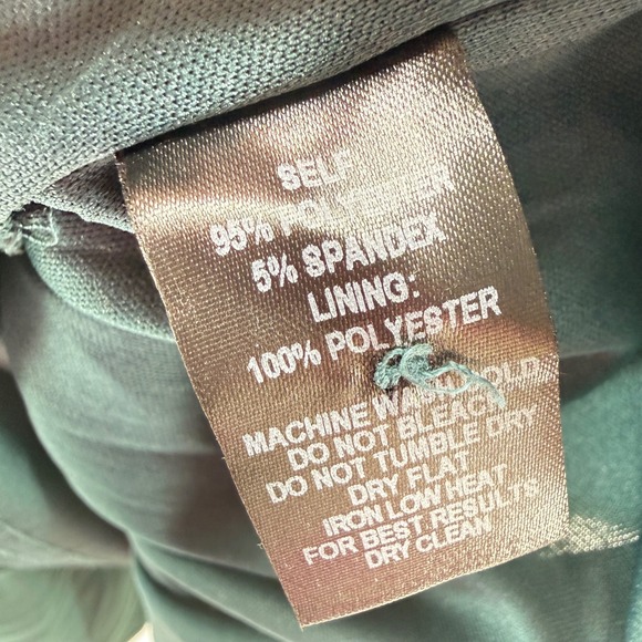 Lulus Emerald Green Satin Wrap Mini Dress Long Sleeve Tie Waist Ruffle XL - Picture 4 of 8